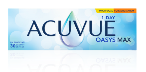 Acuvue Oasys Max 1-Day Multifocal for Astigmatism - Box of 30 Lenses or 30 Pairs