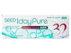 SEED 1 Day Pure Moisture for Astigmatism - Box of 32 Lenses or 32 Pairs